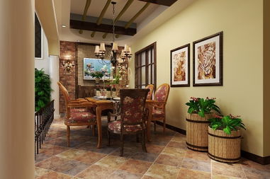 中海尚湖世家美式田園風格家裝樣板間，元洲裝飾設計師精品案例解析